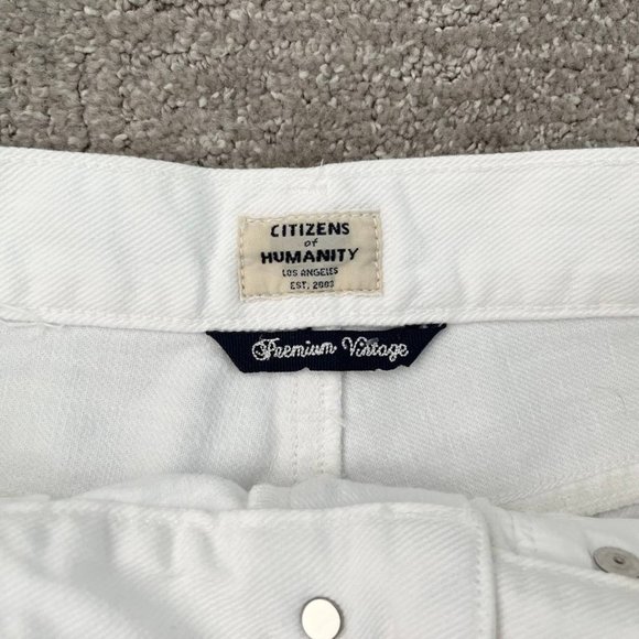 Citizens of Humanity Premium Vintage Distressed White Jean Skirt - Picture 4 of 7